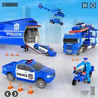 Police Car transporter Game 3D poster