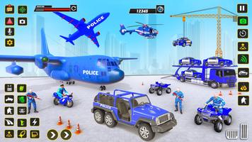 Police Car transporter Game 3D imagem de tela 1