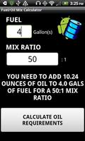 Fuel/Oil Mix Calculator постер