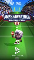 Marshawn Lynch Blocky Football โปสเตอร์