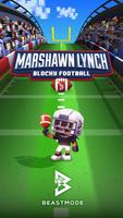 Marshawn Lynch Blocky Football পোস্টার