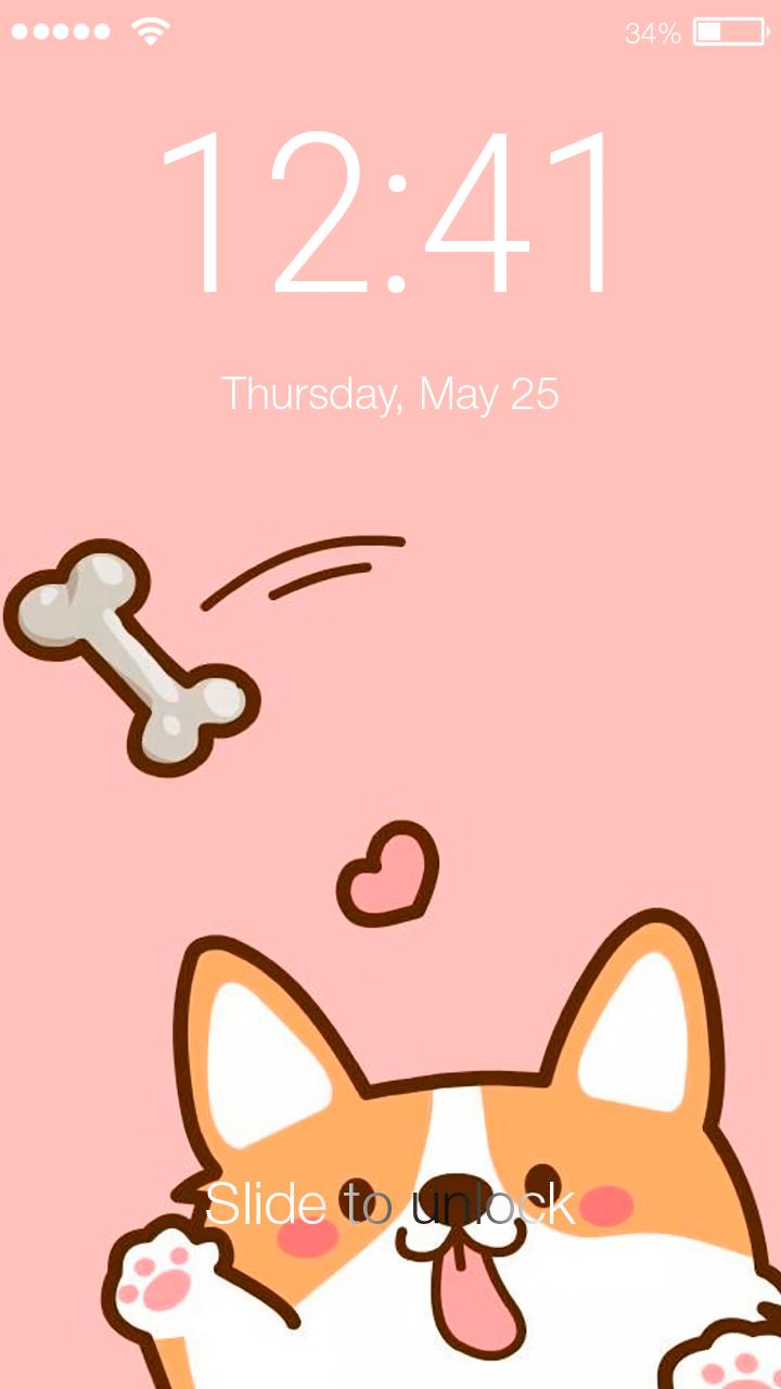 Corgi Cute Dog Puppy Art Kawaii Theme Screen Lock APK per Android ...