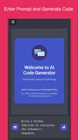 برنامه‌نما AI Code Generator عکس از صفحه