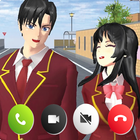 Sakura School Video Call Chat icône