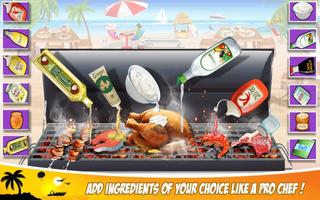 Super Chef Beach Bbq Kitchen Story Cooking Games syot layar 1