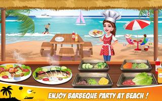 Super Chef Beach Bbq Kitchen Story Cooking Games ảnh chụp màn hình 2