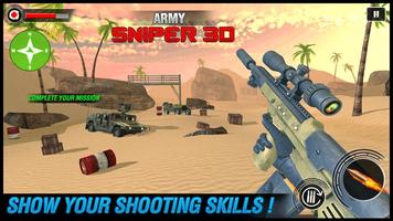 armée sniper 3d 2019: champ de bataille du désert Affiche