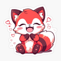 Autocollants mignons de renard