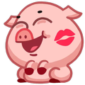 Funny Pig Stickers WASticker