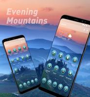Evening Mountains Themes Affiche