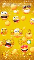 Yellow Emoji Lovely Face Theme Affiche