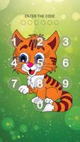 Cat and Kitten Pattern Lock Screen poster