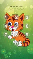 Cat and Kitten Pattern Lock Screen poster