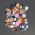 Match 3D Food