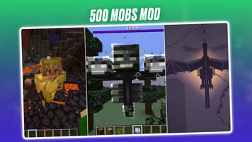 500 Mobs Mod in Minecraft 2024 الملصق