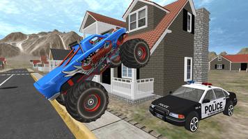 Poster Real Monster Truck Cop Chase