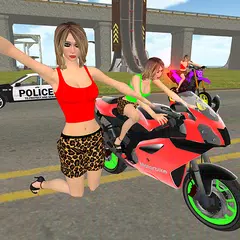 Bike Rider vs Police Car Chase Simulator