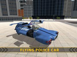 Flying Police Car – Addictive Flying Car game 스크린샷 1