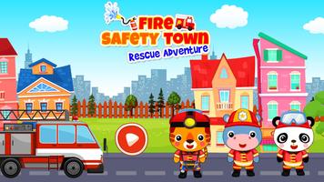 Fire Safety Town Rescue Advent poster
