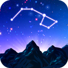 ikon Bintang Peta 3D, Malam Langit Peta, Konstelasi Pen