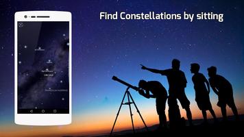 Estrella Mapa 3D, Noche Cielo Mapa, Constelación Poster