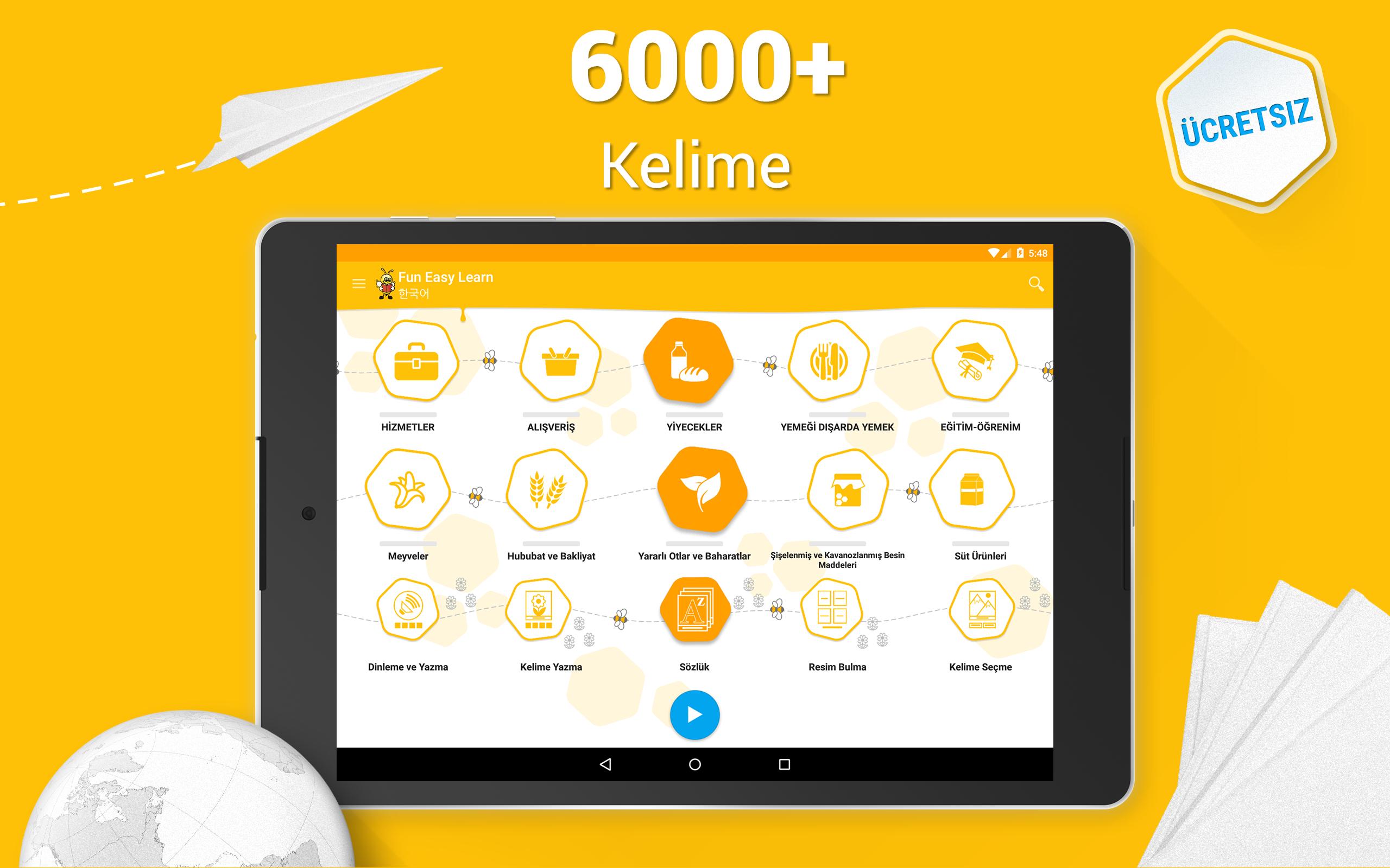 Android için Korece Öğrenme 6000 Kelime APK'yı İndir