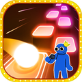 ”Blue Monster Rainbow Hop Tiles
