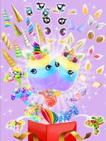 Poster Unicorn Cotton Candy Maker - Rainbow Carnival