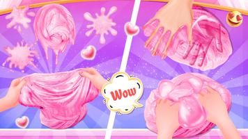 Pink Lipstick Makeup Slime スクリーンショット 2