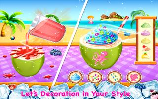 Coconut Milkshake Maker - Beach Party Cooking Game capture d'écran 3