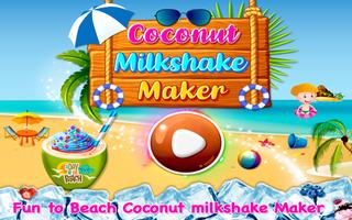 Coconut Milkshake Maker - Beach Party Cooking Game Affiche