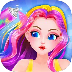 Hair Salon - Paint Rainbow Hai