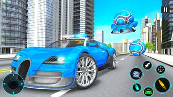Ball Robot Transform: Polizeiauto-Schießspiel Screenshot 3