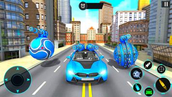 Ball Robot Transform: Polizeiauto-Schießspiel Plakat