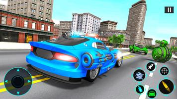 Ball Robot Transform: Polizeiauto-Schießspiel Screenshot 2