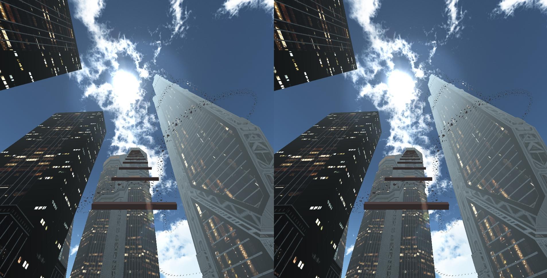 Android игра Ocean City. Cities VR. Futuristic skyscraper. VR City игра.