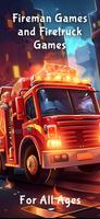 Strażak Gry, Gry Fire Truck plakat