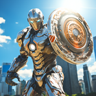 Captain Super hero iron game icon