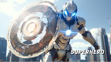 captain Shield Hero futuristic Affiche