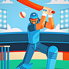 cricket game bat ball icon