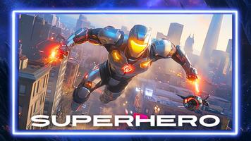 Iron space robot superhero Plakat