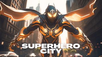 Superhero spider city fighter poster