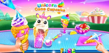 アイスクリームコーンカップケーキ-女の子のための無料の楽しい
