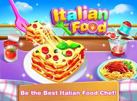 इटैलियन फूड-लासागना और पास्ता  पोस्टर