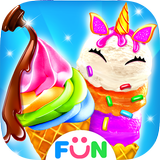 Unicorn Ice Cream Cone Cupcake simgesi