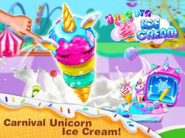 Unicorn Ice Cream Cone Cupcake Affiche