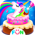 Cooking Unicorn Rainbow Cake- Food Game for girl