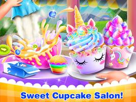 Unicorn Cone Cupcake Mania - I-poster
