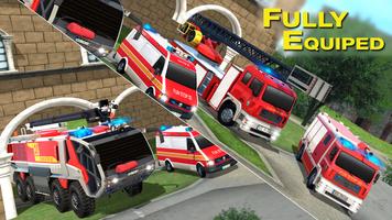Rescue Fire Truck Driving Game ảnh chụp màn hình 1