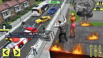 Rescue Fire Truck Driving Game ảnh chụp màn hình 2